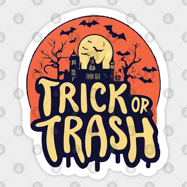 Trick Or Trash Sticker by ArtfulDesign